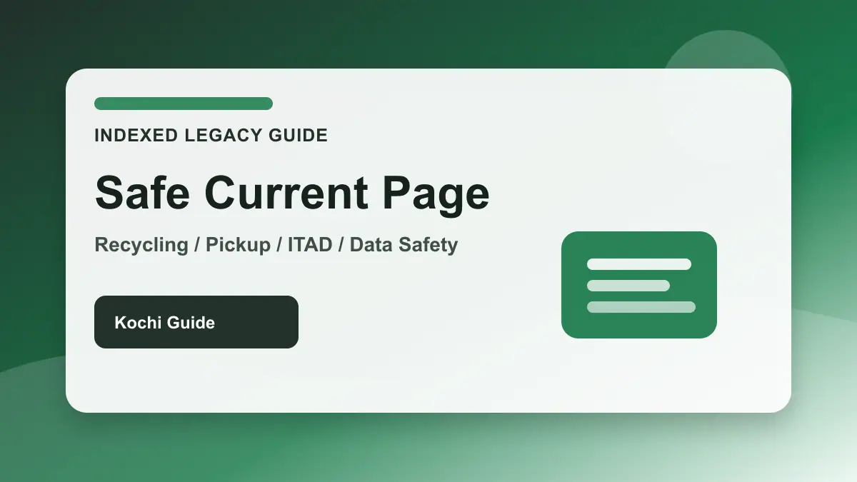 Safe indexed e-waste guide for Kochi users