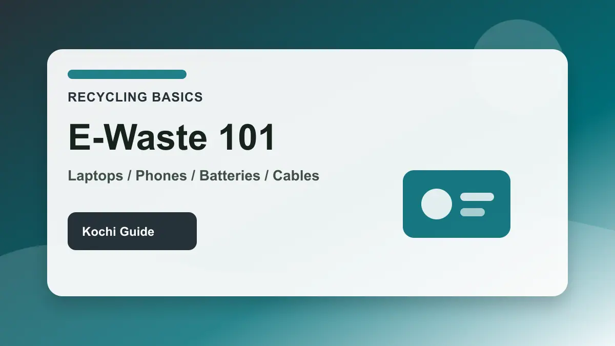 Sorted electronic waste prepared for responsible recycling in Kochi